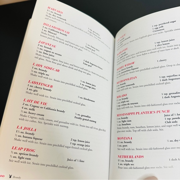 VINTAGE PLAYBOY Bartender’s Guide in Red Bound Leather VINTAGE Thomas Mario - Picture 6 of 13